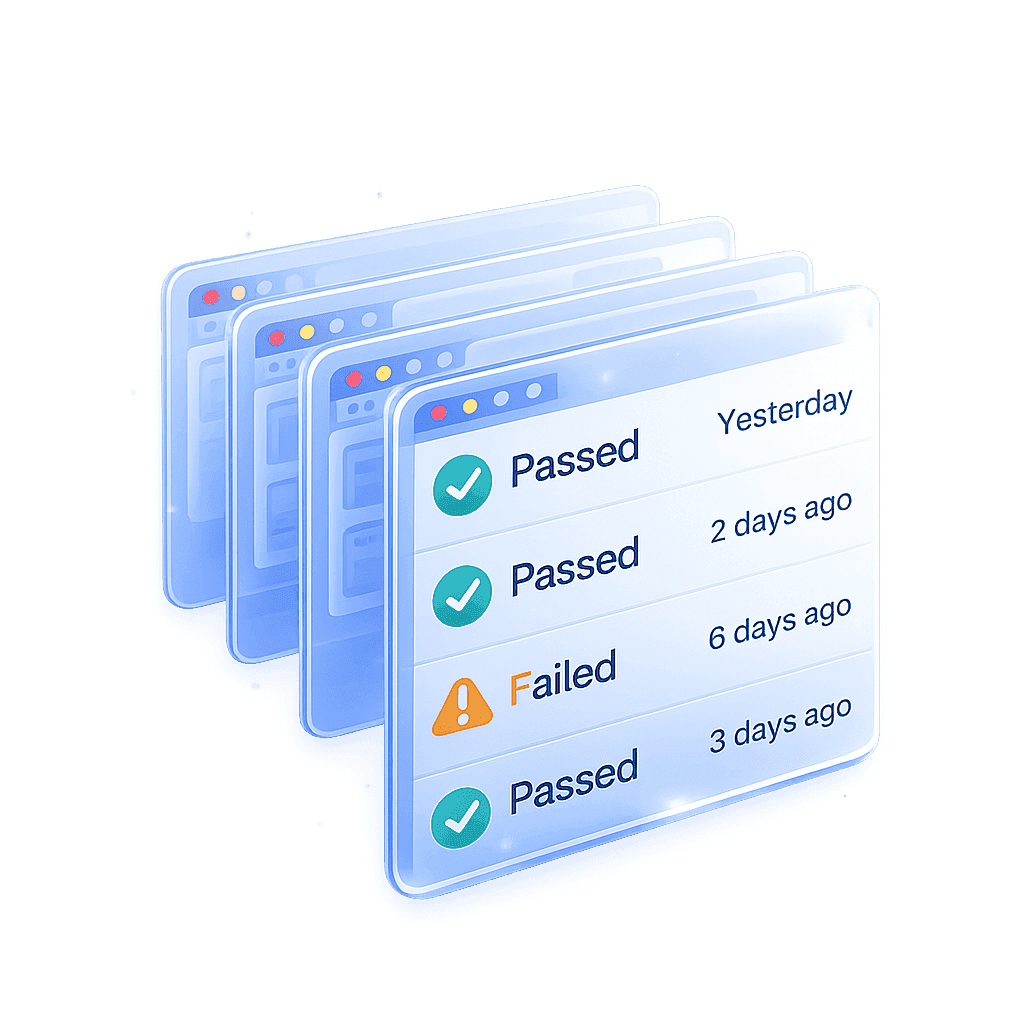 QAlity product interface supporting sanity testing