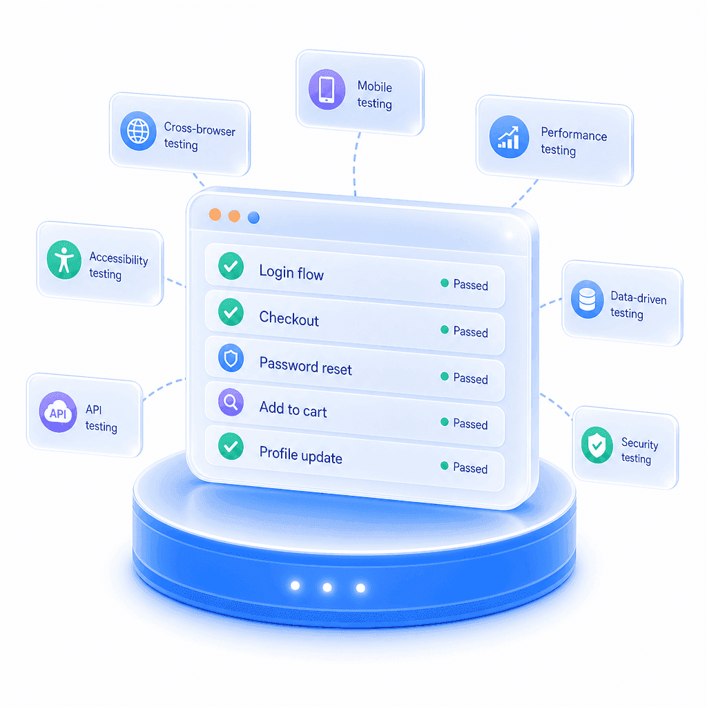 QAlity product interface supporting functional testing